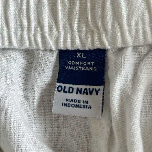 Old Navy High-Waisted White Linen-Blend Pull-On Shorts 3 inch inseam size XL - Picture 8 of 8